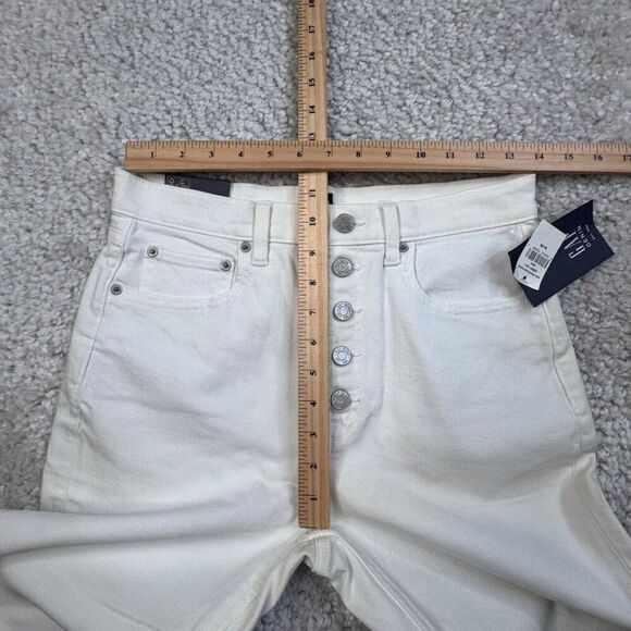 Gap High Rise Cigarette Jeans White 8/29 NEW - Picture 11 of 14